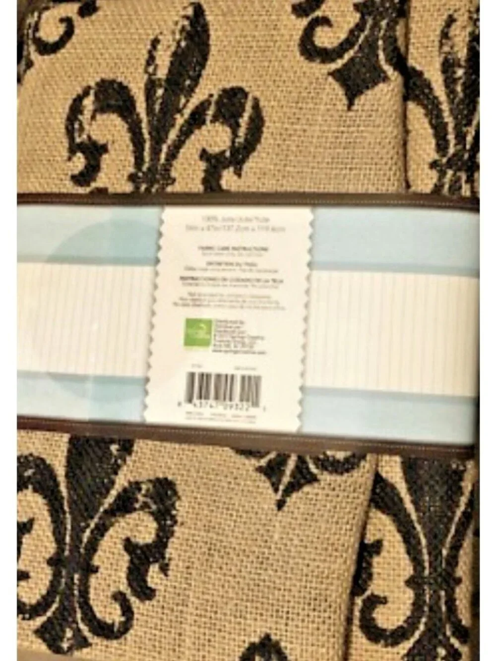 Crafty Cuts Burlap/Toile de Jute/Arpillera Fleur-De-Lis 100% Jute 1.5YDS NWT